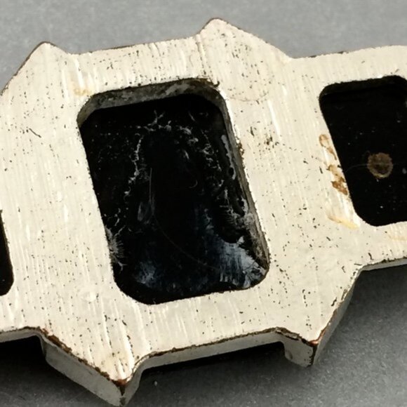 Hand-Painted Ferret Black Brooch Pin Silvertone Metal  Pet Artisan Polecat - Picture 11 of 16